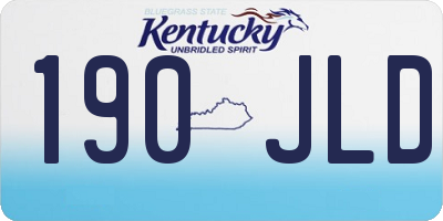 KY license plate 190JLD