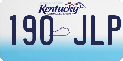 KY license plate 190JLP