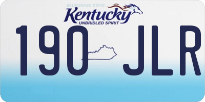 KY license plate 190JLR