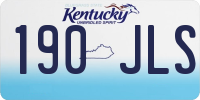 KY license plate 190JLS