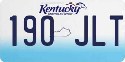 KY license plate 190JLT