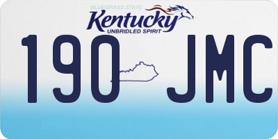 KY license plate 190JMC