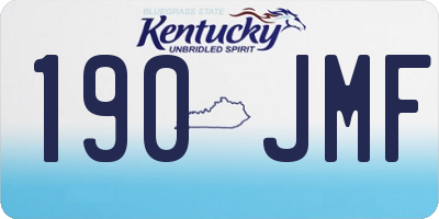 KY license plate 190JMF