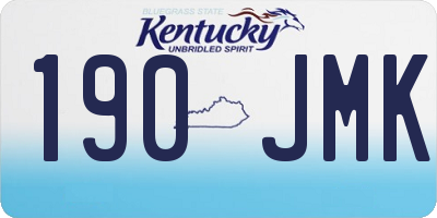 KY license plate 190JMK