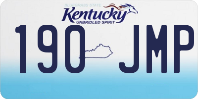 KY license plate 190JMP