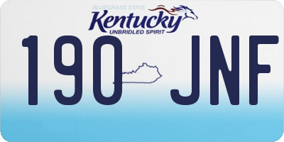 KY license plate 190JNF