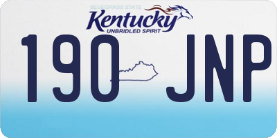 KY license plate 190JNP