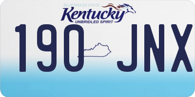 KY license plate 190JNX