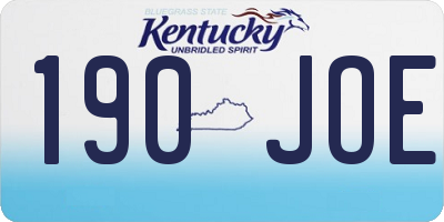 KY license plate 190JOE
