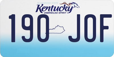 KY license plate 190JOF