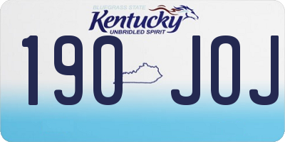 KY license plate 190JOJ