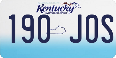 KY license plate 190JOS