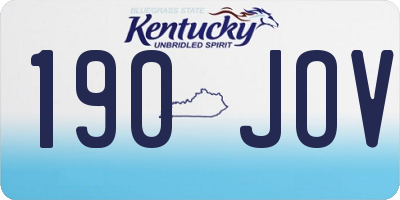 KY license plate 190JOV
