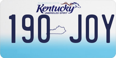 KY license plate 190JOY