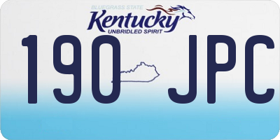 KY license plate 190JPC