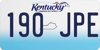 KY license plate 190JPE