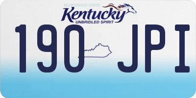KY license plate 190JPI