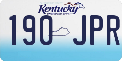 KY license plate 190JPR