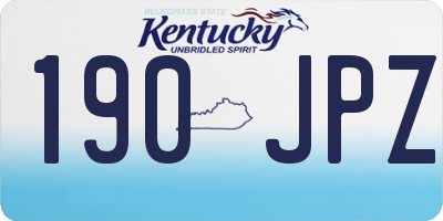 KY license plate 190JPZ
