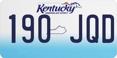 KY license plate 190JQD