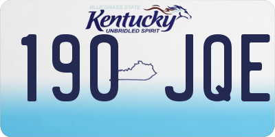 KY license plate 190JQE