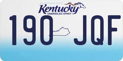 KY license plate 190JQF