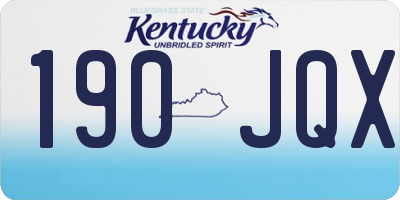 KY license plate 190JQX