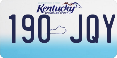 KY license plate 190JQY