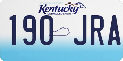KY license plate 190JRA