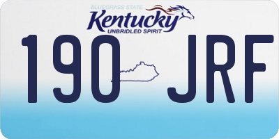 KY license plate 190JRF