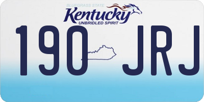 KY license plate 190JRJ