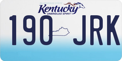 KY license plate 190JRK