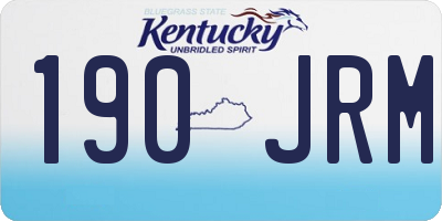 KY license plate 190JRM
