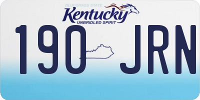 KY license plate 190JRN