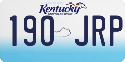 KY license plate 190JRP