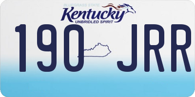 KY license plate 190JRR