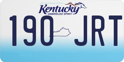 KY license plate 190JRT