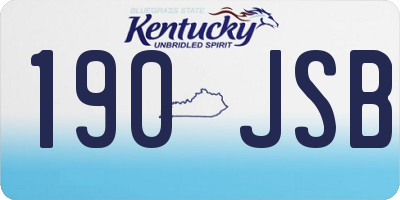 KY license plate 190JSB