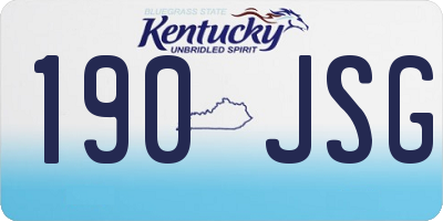 KY license plate 190JSG