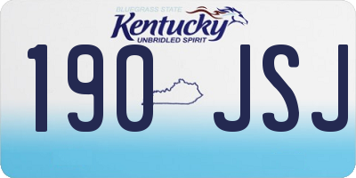 KY license plate 190JSJ