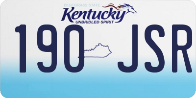 KY license plate 190JSR