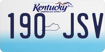 KY license plate 190JSV