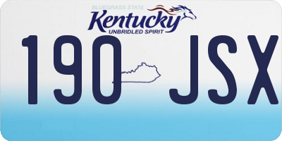 KY license plate 190JSX