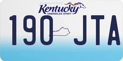 KY license plate 190JTA