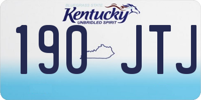 KY license plate 190JTJ