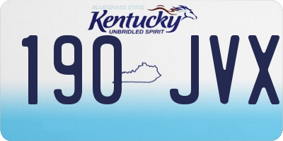 KY license plate 190JVX
