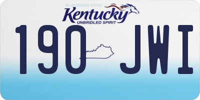 KY license plate 190JWI