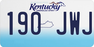 KY license plate 190JWJ