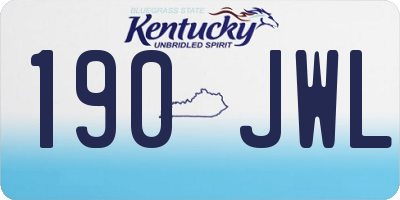 KY license plate 190JWL