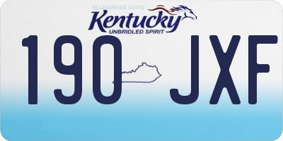 KY license plate 190JXF